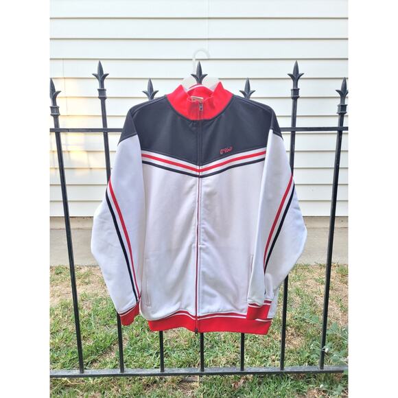 Vintage Y2k G-unit 50 Cent Track Jacket Size XL White/Red/Black - Picture 1 of 8